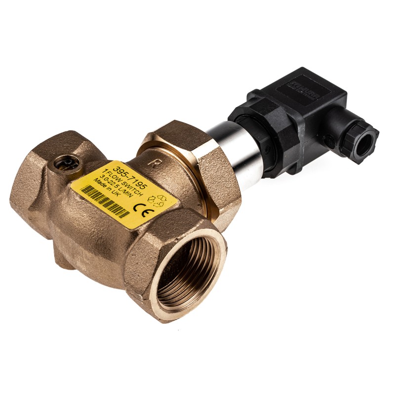 1 pcs - Gems Sensors FS-200E-A Series Shuttle Flow Sensor for Liquid, 3 L/min Min, 22.5 L/min Max