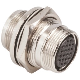 1 pcs - Hirose Circular Connector, 20 Contacts, Panel Mount, Miniature Connector, Socket, Female, IP67, IP68, HR22 Series