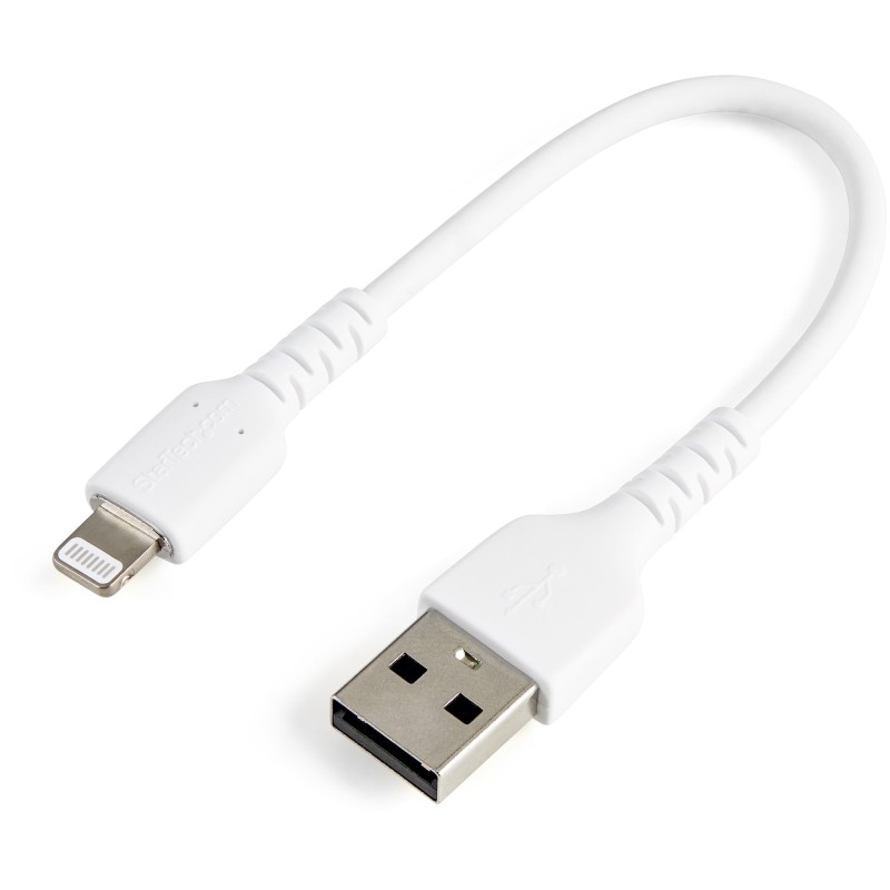 1 pcs - StarTech.com USB 2.0 Cable, Male USB A to Male Lightning Rugged USB Cable, 15cm