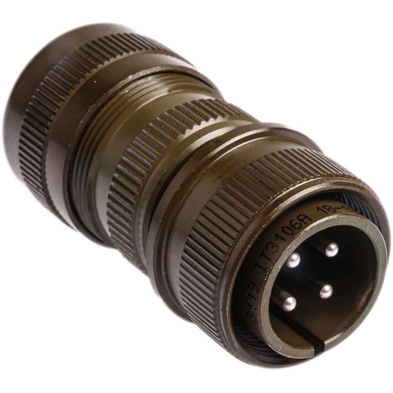 1 pcs - Glenair 4 Way Cable Mount MIL Spec Circular Connector Plug, Pin Contacts,Shell Size 18, MIL-DTL-5015