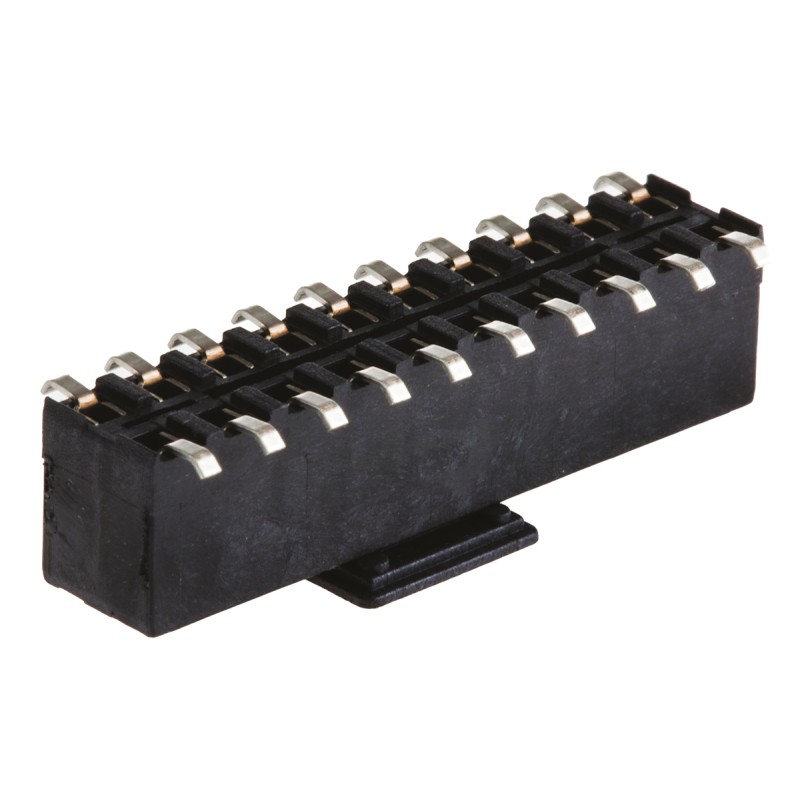 200 pcs - TE Connectivity AMPMODU HV100 Series Straight Surface Mount PCB Socket, 20-Contact, 2-Row, 2.54mm Pitch, Solder