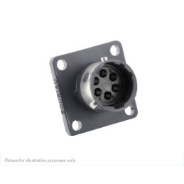 1 pcs - Souriau Circular Connector, 6 Contacts, In-line, Socket, IP68, IP69K, UTGX Series