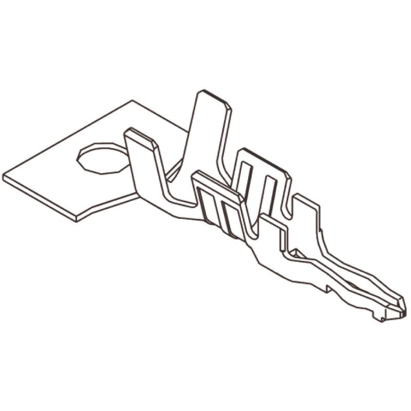 100 pcs - Molex Board-In Series Male Crimp Terminal, 22AWG Min, 18AWG Max