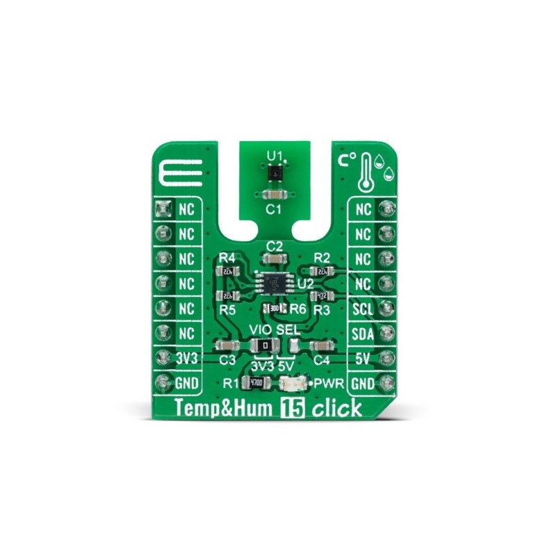 1 pcs - MikroElektronika Temp&Hum 15 Click Temperature & Humidity Sensor mikroBus Click Board for SHT40