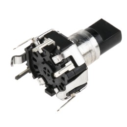 10 pcs - EC12D1524403 Alps Alpine 15 Pulse Incremental Mechanical Rotary Encoder with a 5.975 mm Flat Shaft (Not Indexed), Throu