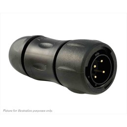 1 pcs - Souriau Circular Connector, 4 Contacts, Cable Mount, Socket, Male, IP68, IP69K, UTS Series