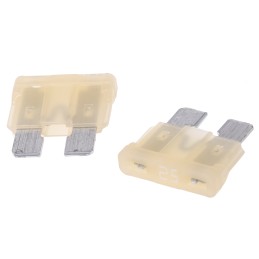 50 pcs - 0287025.PXCN Littelfuse 25A White Blade Car Fuse, 32V dc