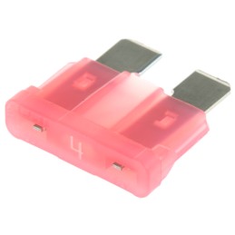 50 pcs - 0287004.PXCN Littelfuse 4A Pink Blade Car Fuse, 32V dc