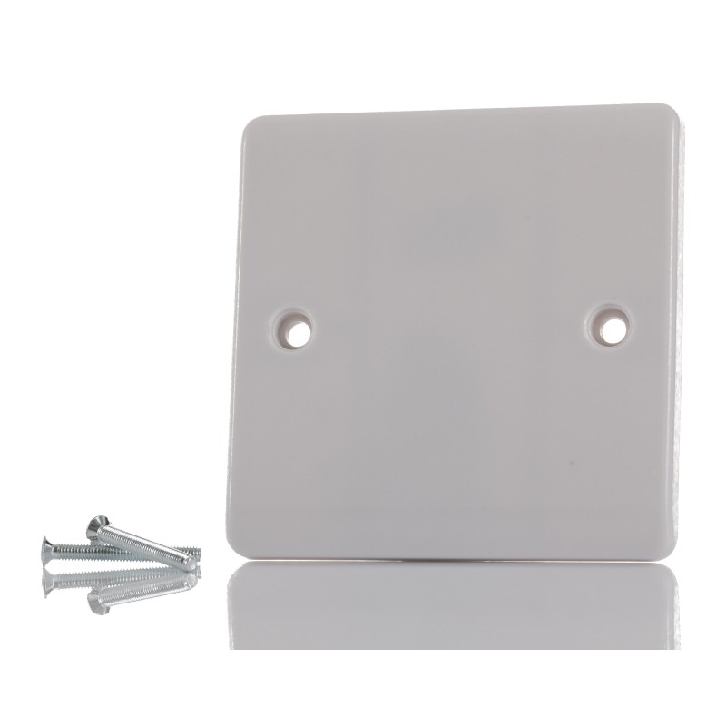 10 pcs - RS PRO White 1 Gang Blanking Plate