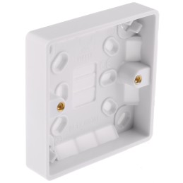 10 pcs - RS PRO White Back Box, BS, IP20, 1 Gangs, 86.6 x 86.6 x 16mm