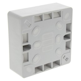 10 pcs - RS PRO White Back Box, BS, IP20, 1 Gangs, 86.6 x 86.6 x 28mm