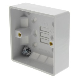 10 pcs - RS PRO White Back Box, BS, IP20, 1 Gangs, 86.6 x 86.6 x 28mm