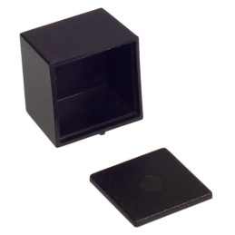 10 pcs - RS PRO Black ABS Enclosure, IP52, Black Lid, 22.1 x 22.2 x 16.5mm