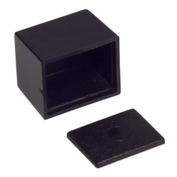 10 pcs - RS PRO Black ABS Enclosure, IP52, Black Lid, 20 x 16.3 x 14.6mm