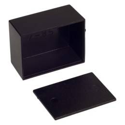 10 pcs - RS PRO Black ABS Enclosure, IP52, Black Lid, 45.9 x 35.2 x 22mm