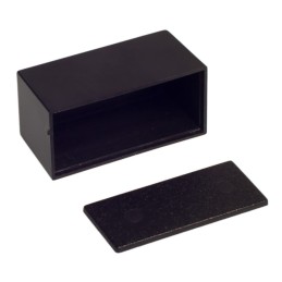 10 pcs - RS PRO Black ABS Enclosure, IP52, Black Lid, 46 x 22 x 22.5mm