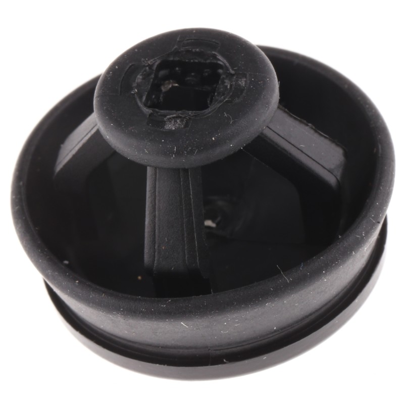 50 pcs - CLIXX M16/B WISKA Black Polypropylene, Thermoplastic 16mm Cable Grommet for 4 - 10mm Cable Dia.