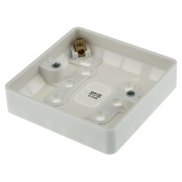 10 pcs - K2160 WHI MK Electric Logic Plus White Gloss Back Box, BS, IP20, 1 Gangs, 87 x 87 x 16mm