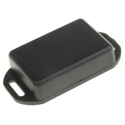 10 pcs - 1551FFLBK Hammond 1551 Series Black ABS Enclosure, IP54, Flanged, Black Lid, 50 x 35 x 15mm