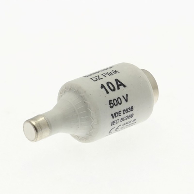 10 pcs - 10D27Q Eaton 10A DII Bottle Fuse, E27 Thread Size, gG, 500V ac