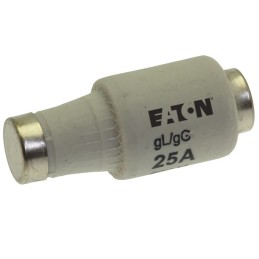 10 pcs - 25D27 Eaton 25A DII Bottle Fuse, E27 Thread Size, gG, 500V ac