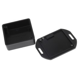 10 pcs - 1551RFLBK Hammond 1551 Series Black ABS Enclosure, IP54, Flanged, Black Lid, 50 x 50 x 20mm