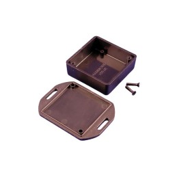 10 pcs - 1551RFLBK Hammond 1551 Series Black ABS Enclosure, IP54, Flanged, Black Lid, 50 x 50 x 20mm