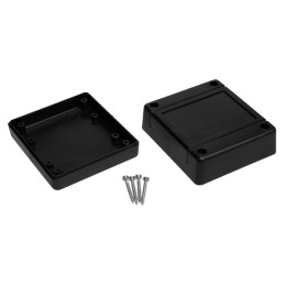 10 pcs - RS PRO Black ABS Enclosure, IP54, IK06, 90 x 80 x 38mm