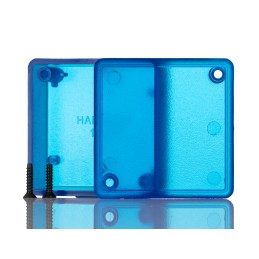 10 pcs - 1551RTBU Hammond 1551 Series Translucent Blue ABS Enclosure, IP54, Flanged, Translucent Blue Lid, 50 x 50 x 20mm