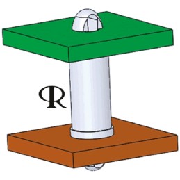 120 pcs - DLCBST-2-01 DLCBST-2-01, 3.2mm High Nylon PCB Support Pillar for 2.54mm PCB Hole, 4mm Base