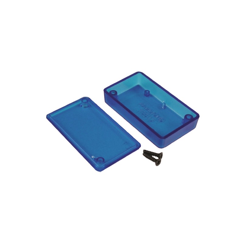 10 pcs - 1551JTBU Hammond 1551 Series Blue ABS Enclosure, IP54, Blue Lid, 60 x 35 x 15mm