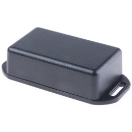 10 pcs - 1551HFLBK Hammond 1551 Series Black ABS Enclosure, IP54, Flanged, Black Lid, 60 x 35 x 20mm