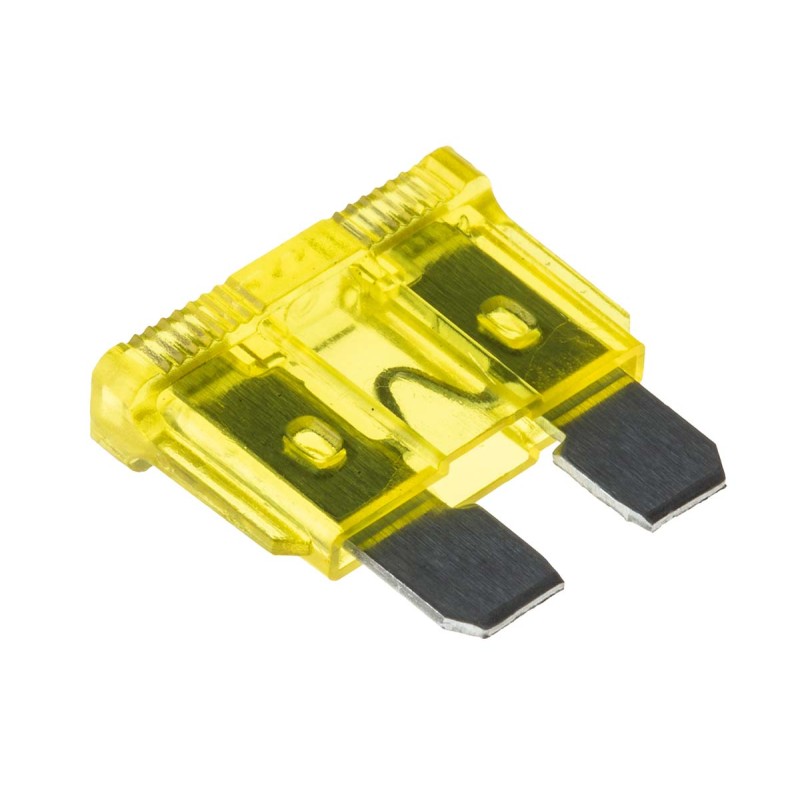 50 pcs - RS PRO 20A Yellow Blade Car Fuse, 32V dc