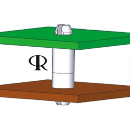120 pcs - DLMSPM-5-01 DLMSPM-5-01, 7.9mm High Nylon PCB Post for 3.18mm PCB Hole, 4.6mm Base