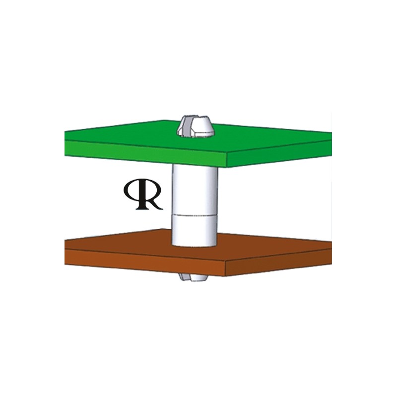 120 pcs - DLMSPM-6-01 DLMSPM-6-01, 9.5mm High Nylon PCB Post for 3.18mm PCB Hole, 4.6mm Base