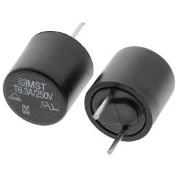 50 pcs - 34.6623 SchurterPC Board Non Resettable Fuse, Radial 6.3A, 250V ac