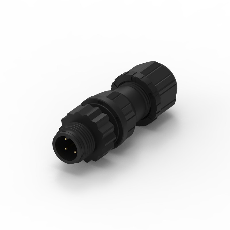 1 pcs - Wurth Elektronik Circular Connector, 4 Contacts, Cable Mount, M12 Connector, Plug, Male, IP68, WR-CIRC Series