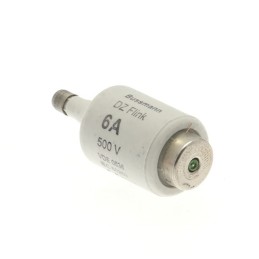 10 pcs - 6D27Q Eaton 6A DII Bottle Fuse, E27 Thread Size, gG, 500V ac