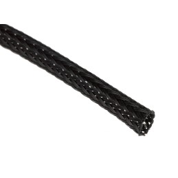1 Bag of 5 M - RS PRO Expandable Braided PET Black Cable Sleeve, 5mm Diameter, 5m Length