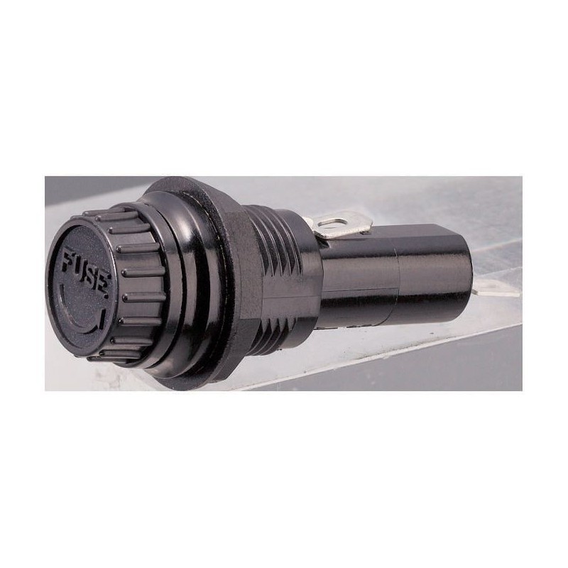 10 pcs - F-120-B Sato Parts 10A Panel Mount Fuse Holder for 6.35 x 30mm Fuse, 250V ac