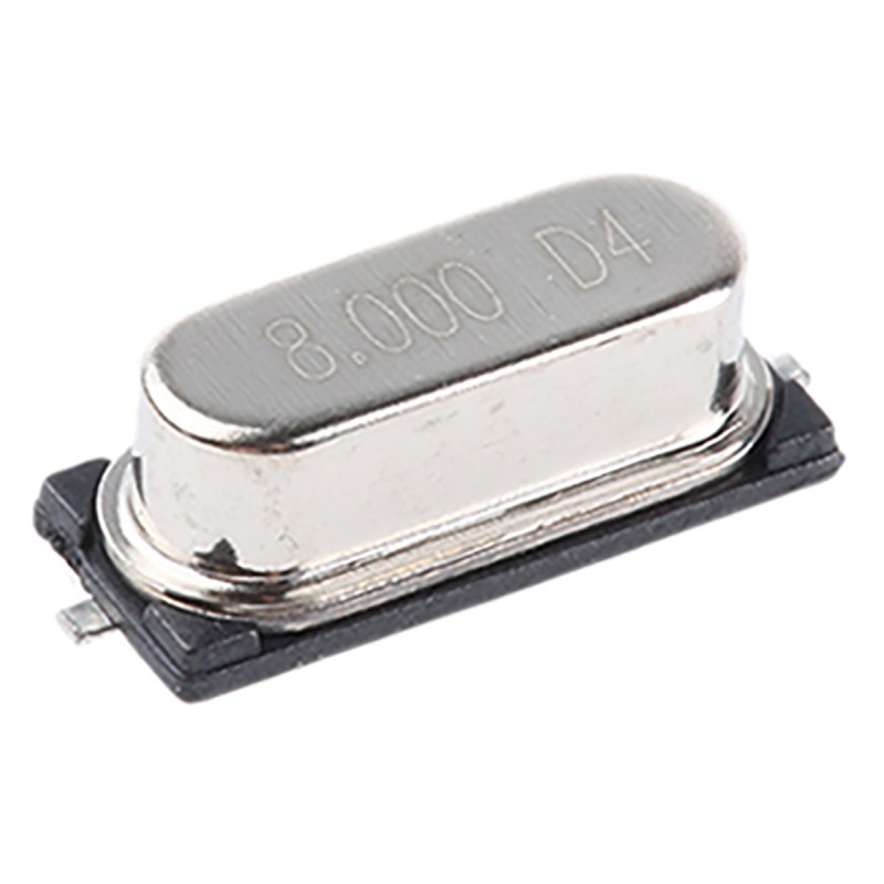 50 pcs - 8.000MHz 49USMX/30/50/-40+85/18pF/ATF Euroquartz 8MHz Crystal ±30ppm SMD 2-Pin 12.4 x 4.5 x 4.2mm