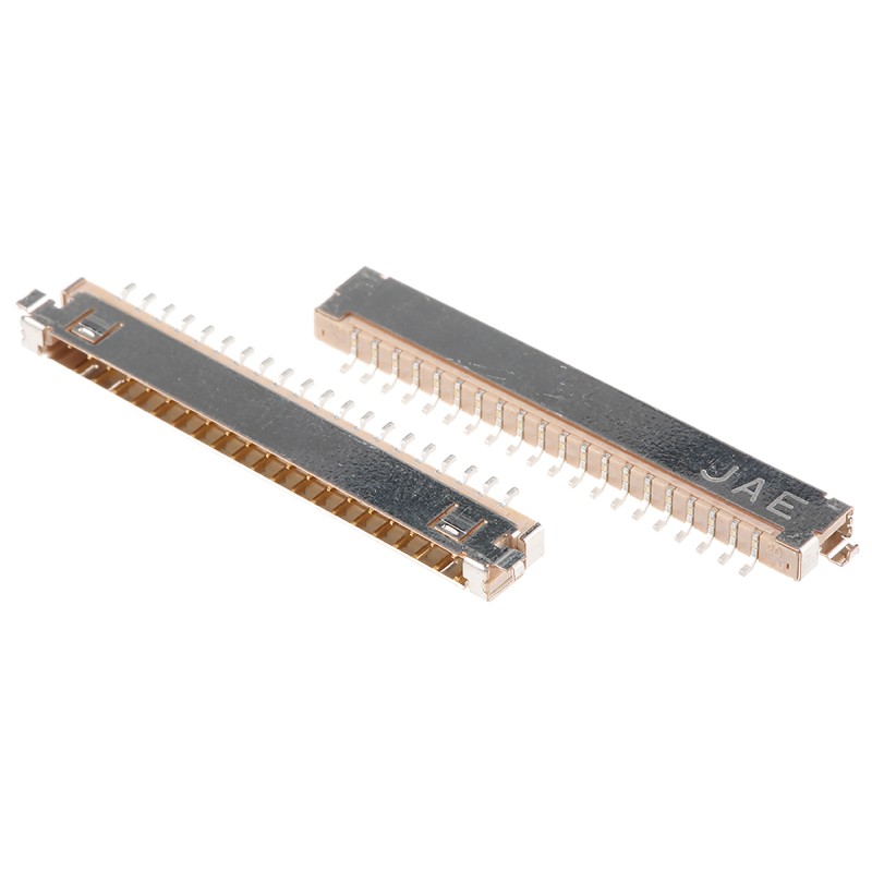 125 pcs - JAE, FI 1.25mm Pitch 20 Way 1 Row Right Angle Surface Mount LVDS Connector, Receptacle, Solder Termination