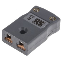 1 pcs - RS PRO In-Line Thermocouple Connector for Use with Type B Thermocouple, Miniature Size, IEC Standard