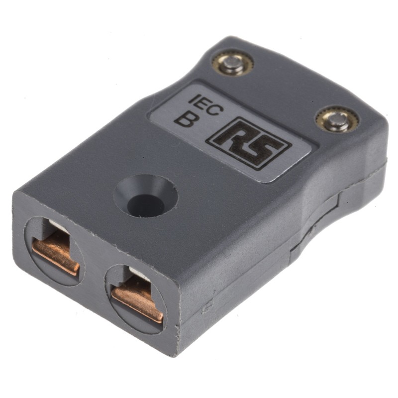 1 pcs - RS PRO In-Line Thermocouple Connector for Use with Type B Thermocouple, Miniature Size, IEC Standard