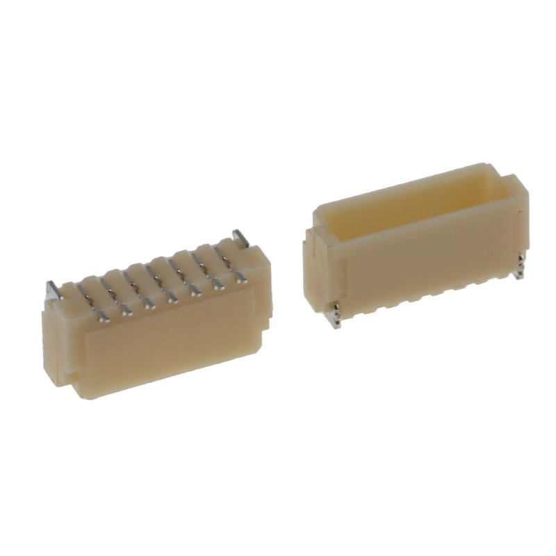 10 pcs - JST SH Series Straight Surface Mount PCB Header, 7 Contact(s), 1.0mm Pitch, 1 Row(s), Shrouded