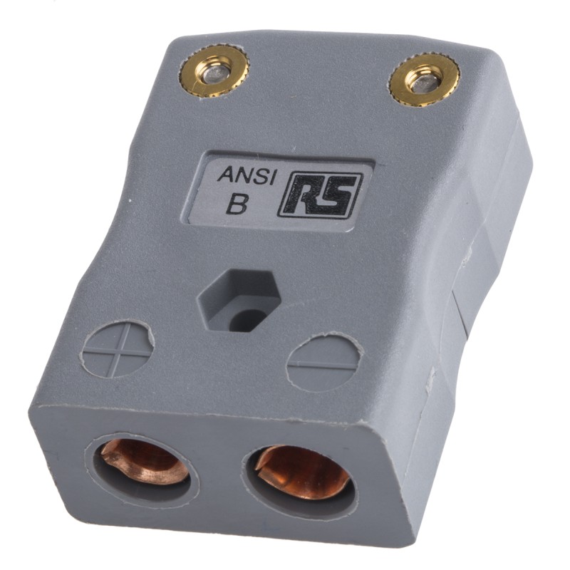 1 pcs - RS PRO In-Line Thermocouple Connector for Use with Type B Thermocouple, Standard Size, ANSI Standard