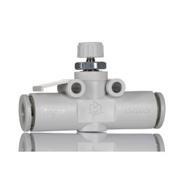 1 pcs - SMC AS Series Tube Flow Controller, 6mm Tube Inlet Port x 6mm Tube Outlet Port