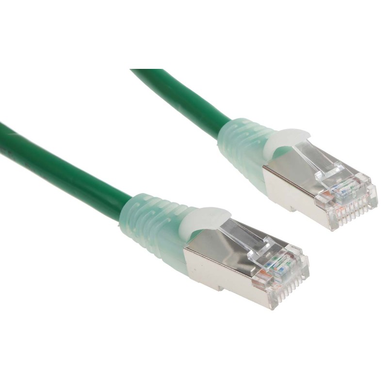 1 pcs - RS PRO Cat5e Male RJ45 to Male RJ45 Ethernet Cable, F/UTP, Green PVC Sheath, 3m