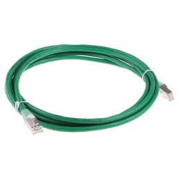 1 pcs - RS PRO Cat5e Male RJ45 to Male RJ45 Ethernet Cable, F/UTP, Green PVC Sheath, 3m