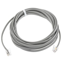1 pcs - RS PRO Male RJ9 to Male RJ9 Telephone Extension Cable, Grey Sheath, 3m